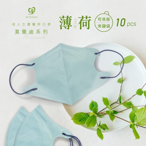 天心生醫 盛籐 成人立體醫用 3D 莫蘭迪系列 (10片/袋) 10種美色 全新logo 新寵兒：圖片 12